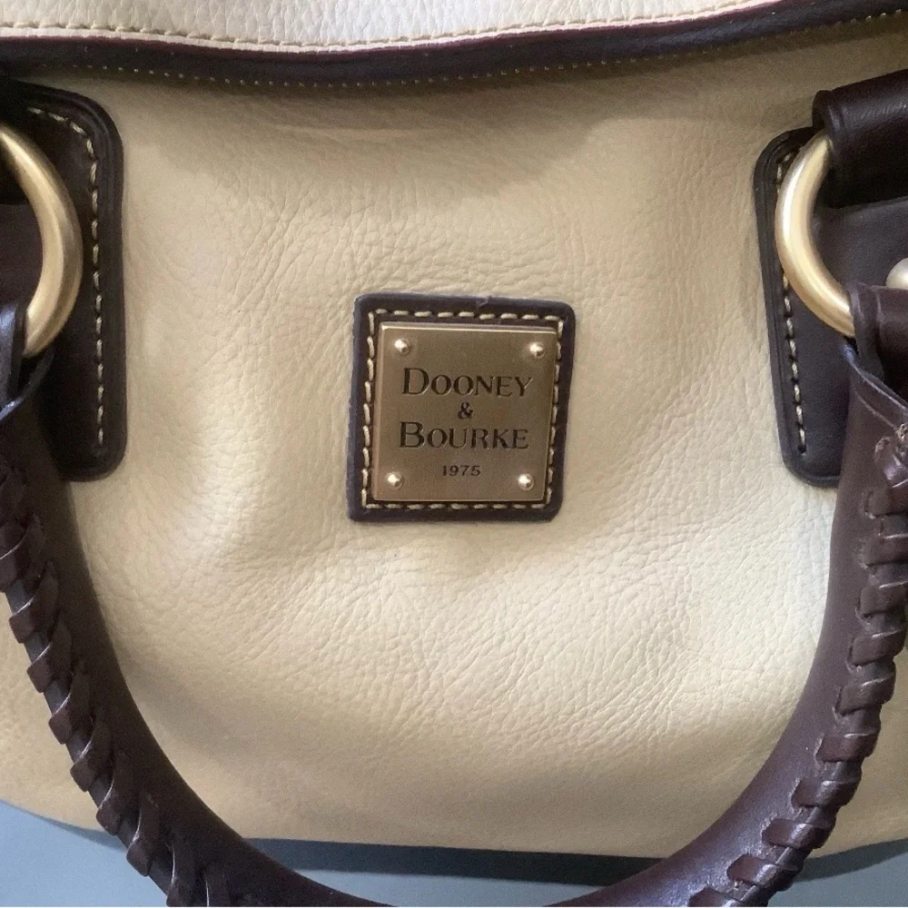 Dooney & Bourke Cream Florentine Vacchetta Leather Satchel - Picture 4 of 9